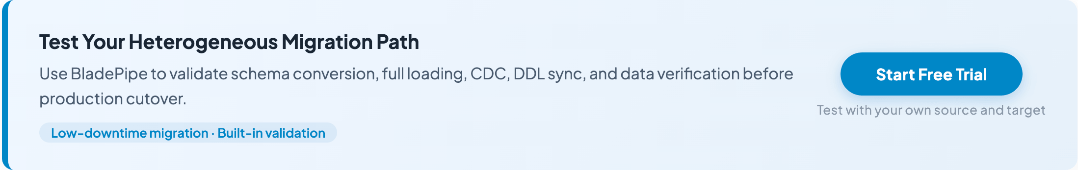 BladePipe Free Heterogeneous Database Migration tool